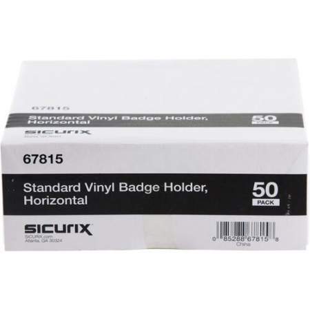 SICURIX Vinyl Punched ID Badge Holders - Horizontal (67815)