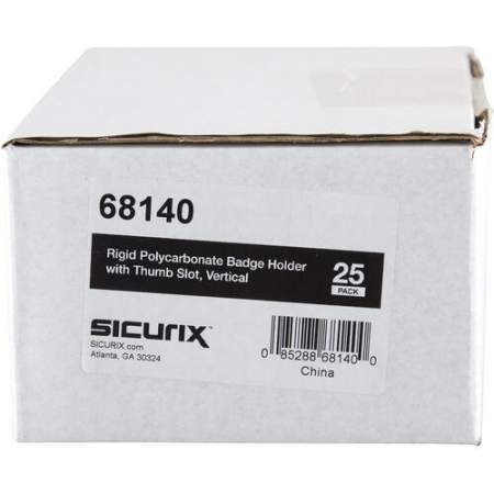 SICURIX Rigid PC ID Badge Dispensers with Thumb Slot - Vertical (68140)