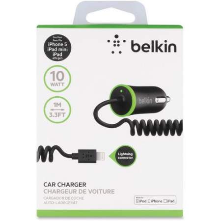 Belkin Lightning Cable Car Charger (F8J074BTBLK)