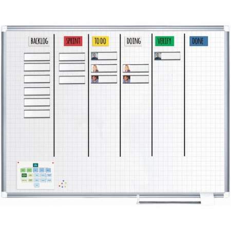 MasterVision Platinum Pure 1"x2" Grid Planning Board (CR1230830A)