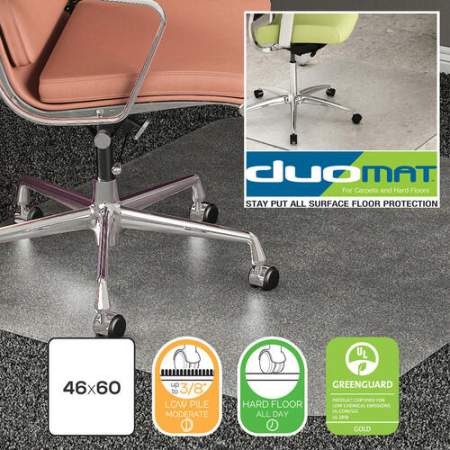 deflecto DuoMat Carpet/Hard Floor Chairmat (CM23442FDUO)
