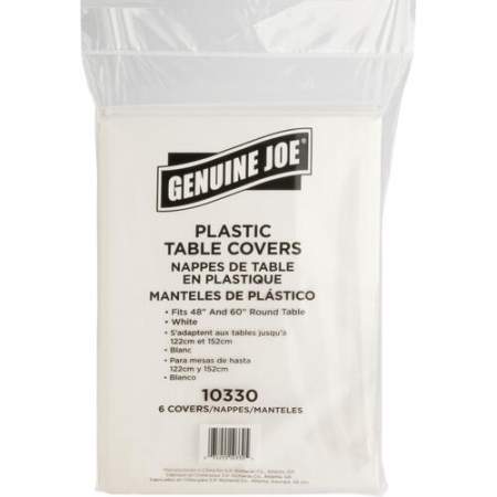 Genuine Joe Plastic Round Tablecovers (10330CT)