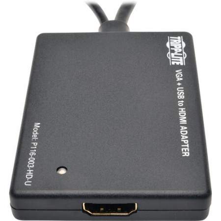 Tripp Lite VGA to HDMI Component Adapter Converter with USB Audio Power VGA to HDMI 1080p (P116003HDU)