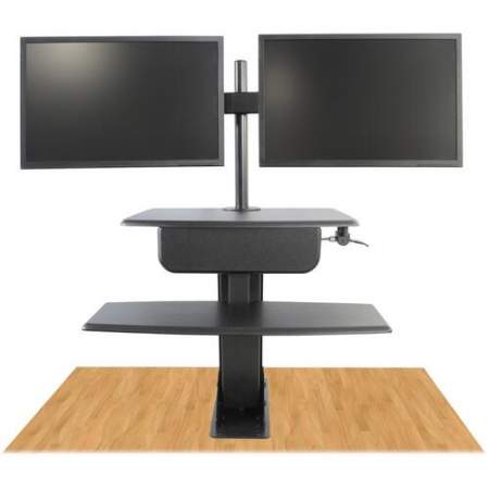 Kantek Desk Clamp On Sit To Stand Workstation Black (STS800)