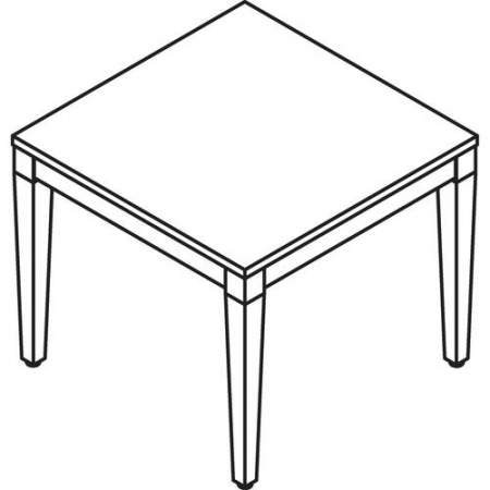 Lorell Mahogany Finish Solid Wood Corner Table (59543)