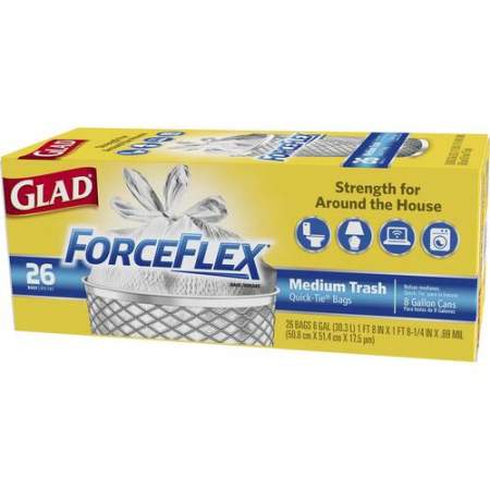 Glad ForceFlex Quick-Tie Medium Trash Bags (70403)