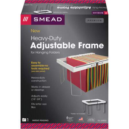 Smead Heavy-Duty Adjustable Hanging Folder Frame (64850)