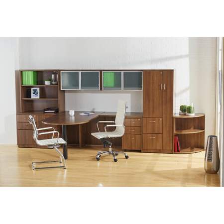 Lorell Wall-Mount Hutch Frosted Glass Door (59577)