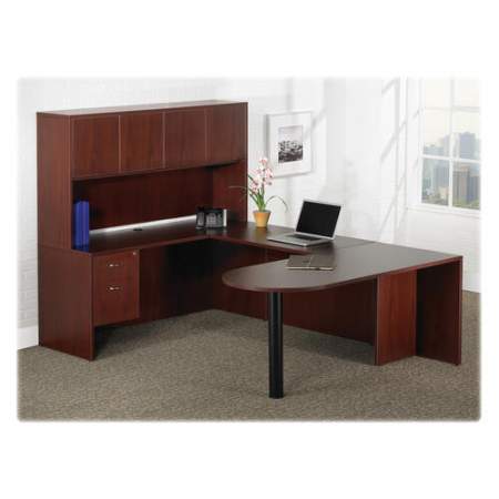 Lorell Essentials Series Mahogany Reception Desk (59582)