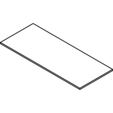 Lorell Quadro Sit/Stand Straight Edge Mahogany Tabletop (59605)