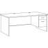 Lorell Walnut Laminate Commercial Steel Desk Series Pedestal Desk - 2-Drawer (79143)