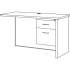 Lorell Walnut Laminate Commercial Steel Desk Series Pedestal Desk - 2-Drawer (79153)
