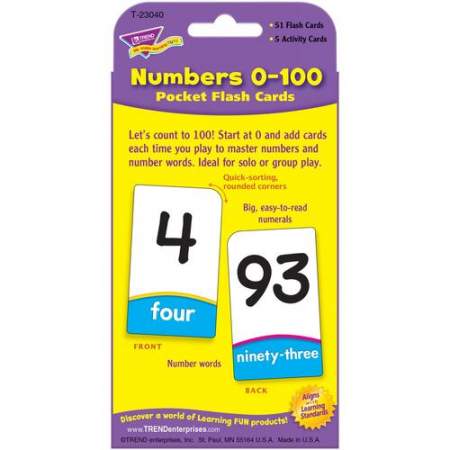 TREND Numbers 0-100 Flash Cards (23040)