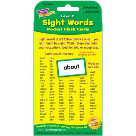 TREND Sight Words Level C Flash Cards (23029)