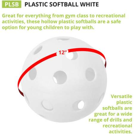 Champion Sports Plastic Softball White (PLSB)