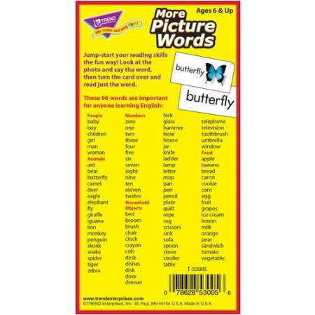 TREND More Picture Words Skill Drill Flash Cards (53005)