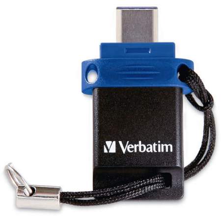 Verbatim 16GB Store 'n' Go Dual USB 3.0 Flash Drive for USB-C Devices - Blue (99153)
