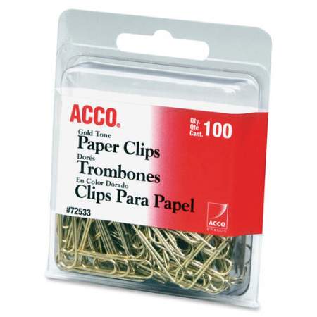 ACCO Gold Tone Paper Clips (72554)