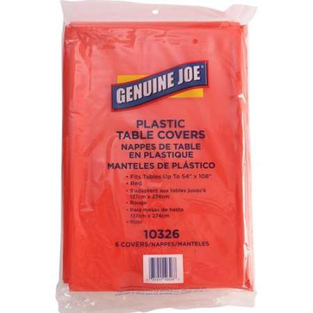 Genuine Joe Plastic Rectangular Table Covers (10326CT)