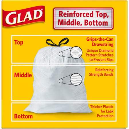 Glad ForceFlex Tall Kitchen Drawstring Trash Bags (78362CT)