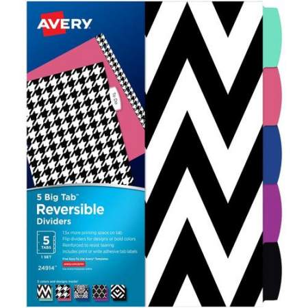 Avery Big Tab Reversible Fashion Dividers (24914)