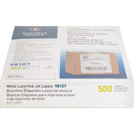 Business Source Bright White Premium-quality Internet Shipping Labels (98107)