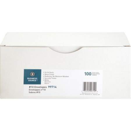 Business Source No. 10 Peel-to-seal Security Envelopes (99714)
