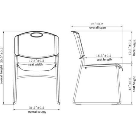 Lorell Heavy-duty Bistro Stack Chairs (62528)