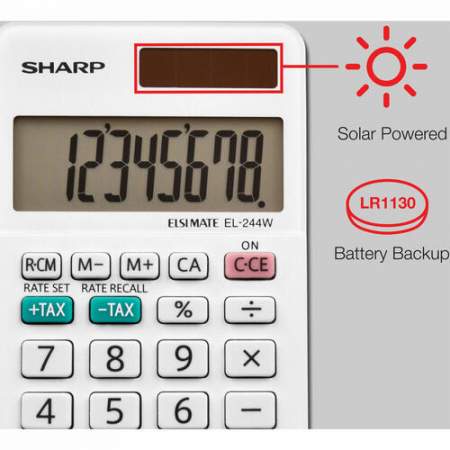 Sharp EL-244WB 8 Digit Professional Pocket Calculator