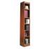 Alera Narrow Profile Bookcase, Wood Veneer, Six-Shelf, 11.81"w x 11.81"d x 71.73"h, Medium Cherry (BCS67212MC)