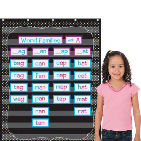 Teacher Created Resources Chalkboard Brights 10 Pocket Chart (20746)