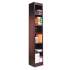 Alera Narrow Profile Bookcase, Wood Veneer, Six-Shelf, 11.81"w x 11.81"d x 71.73"h, Mahogany (BCS67212MY)