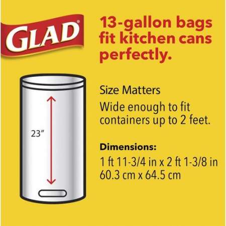 Glad ForceFlexPlus Tall Kitchen Drawstring Trash Bags (70320)