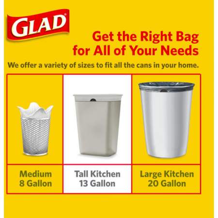 Glad ForceFlex Tall Kitchen Drawstring Trash Bags (78564)