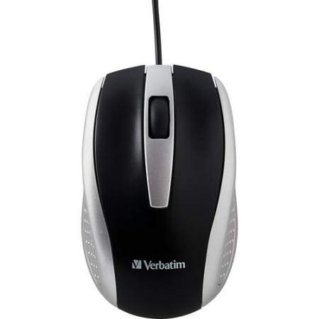 Verbatim Corded Notebook Optical Mouse - Silver (99741)