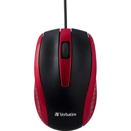 Verbatim Corded Notebook Optical Mouse - Red (99742)