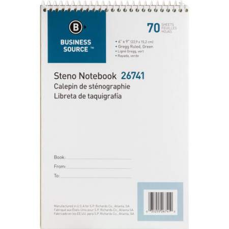 Business Source Wirebound Steno Notebook (26741PK)