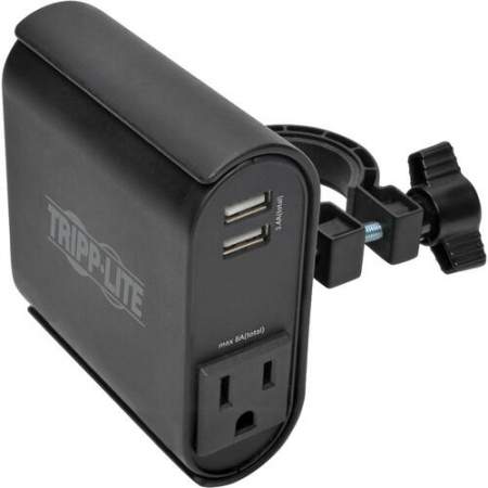 Tripp Lite AC/USB Charging Clip for Display Mounts w/ 2 USB Ports & 2 5-15R (DMACUSB)