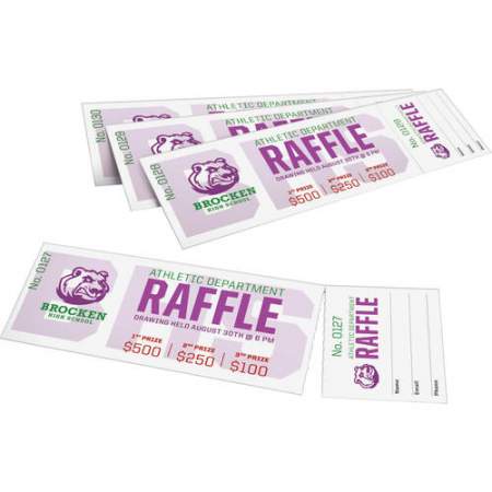 Avery Perforated Raffle Tickets with Tear-Away Stubs - 2-Sided Printing (16154CT)