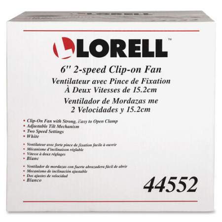 Lorell 6" Personal Clip-On Fan (44552BD)