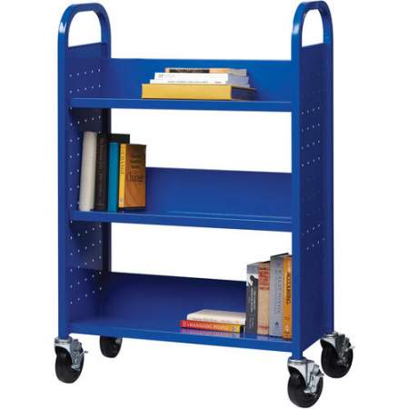 Lorell Single-sided Steel Book Cart (99934)
