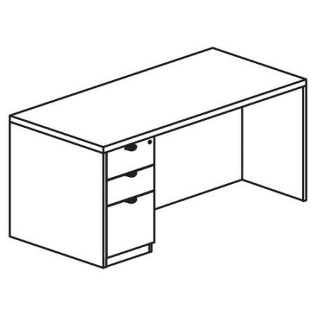 Lorell Prominence 2.0 Espresso Laminate Box/Box/File Left-Pedestal Desk - 3-Drawer (PD3060LSPES)