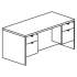 Lorell Prominence 2.0 Espresso Laminate Box/File Double-Pedestal Desk - 2-Drawer (PD3060QDPES)