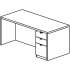 Lorell Prominence 2.0 Mahogany Laminate Box/Box/File Right-Pedestal Desk - 3-Drawer (PD3060RSPMY)