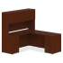 Lorell Prominence 2.0 Mahogany Laminate Double-Pedestal Desk - 5-Drawer (PD3066DPMY)