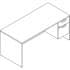 Lorell Prominence 2.0 Espresso Laminate Box/File Right-Pedestal Desk - 2-Drawer (PD3066QRES)