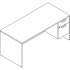 Lorell Prominence 2.0 Mahogany Laminate Box/File Right-Pedestal Desk - 2-Drawer (PD3066QRMY)