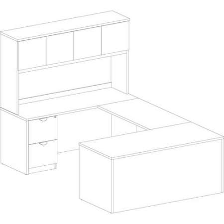 Lorell Prominence 2.0 Mahogany Laminate Box/Box/File Right-Pedestal Desk - 3-Drawer (PD3066RSPMY)
