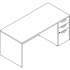 Lorell Prominence 2.0 Mahogany Laminate Box/Box/File Right-Pedestal Desk - 3-Drawer (PD3066RSPMY)