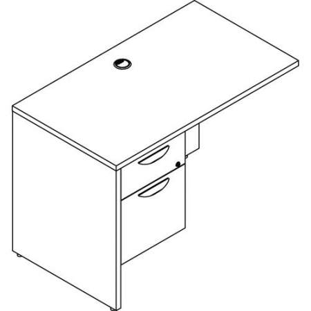Lorell Prominence 2.0 Mahogany Laminate Box/File Left Return - 2-Drawer (PR2442QLMY)